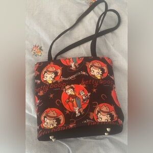 Betty Boop Red and Black Women's Bag